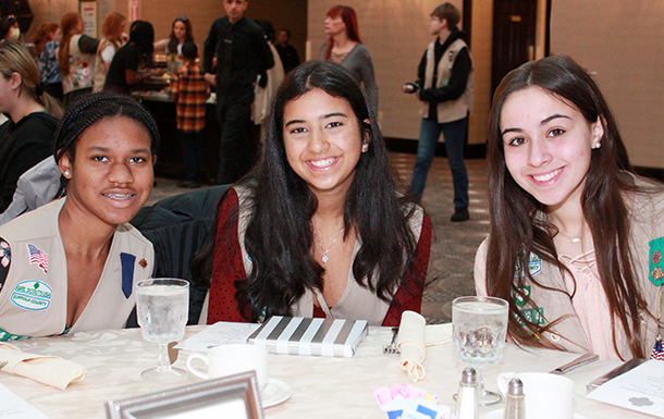 Silver Award Girl Scouts at Breakfast Ceremony