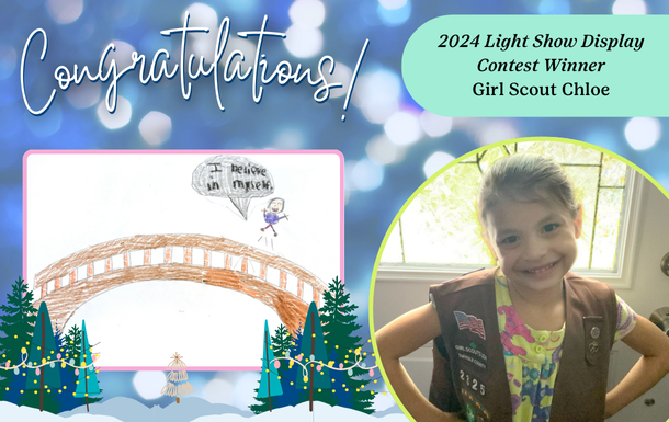 2024 Light Show Display Contest Winner Girl Scout Chloe