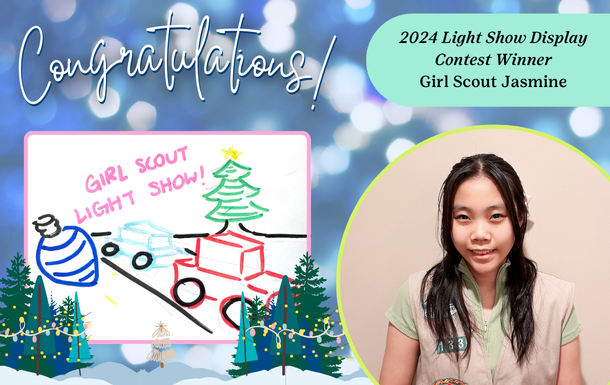 2024 Light Show Display Contest Winner Girl Scout Jasmine